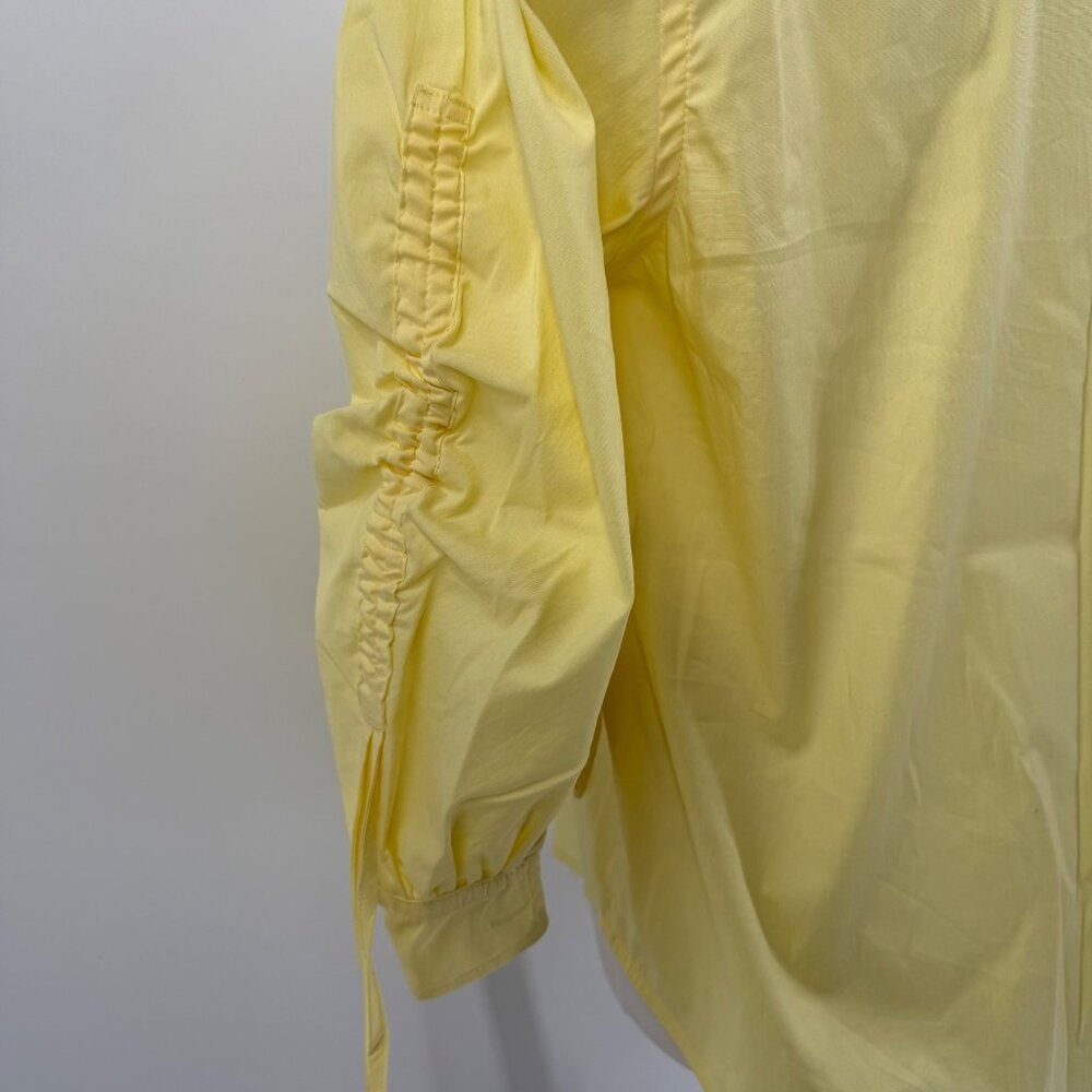 Lisette Montreal Womens Yellow Buttonup Blouse M Cotton Blend - Picture 11 of 14